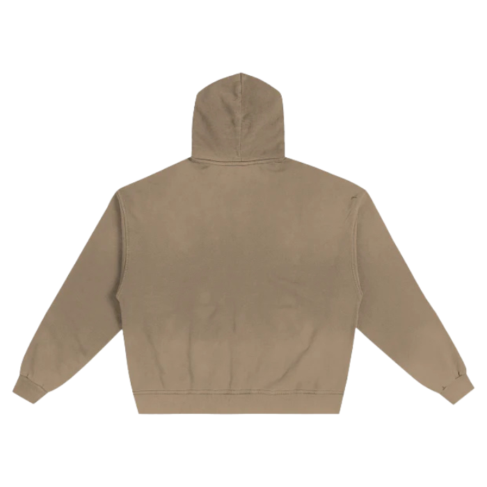 HAND FRAYED WORKWEAR ZIP HOODIE